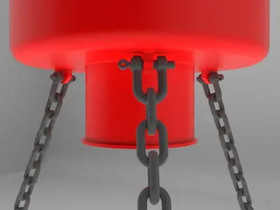 Buoy for ship coordination 3D model