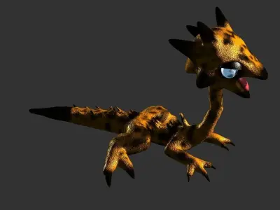 Gerrafagon fbx file Low-poly 3D model