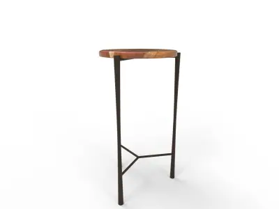 Brisbane Industrial Chic Accent Table 3D model