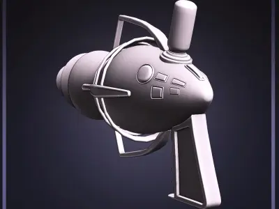 Concept Ice Gun Game Ready  3D model