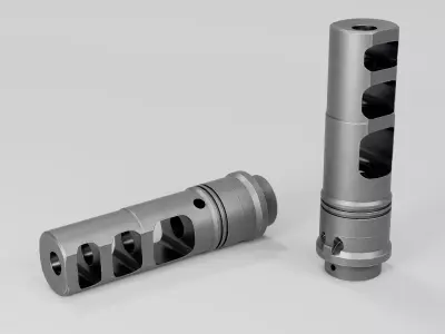 SFMB-338 SOCOM Muzzle Brake Suppressor Adapter Low-poly 3D model get