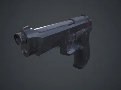 Beretta M9A3 Pistol Low-poly 3D model