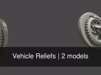 Vehicle Reliefs 3D Model Pack