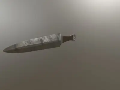 japanese kunai throwing knife Low-poly 3D model