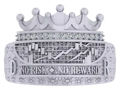 No Risk No Reward Ring 3D print model