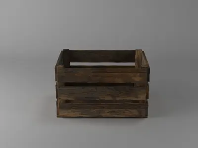 Crate wooden 3D model
