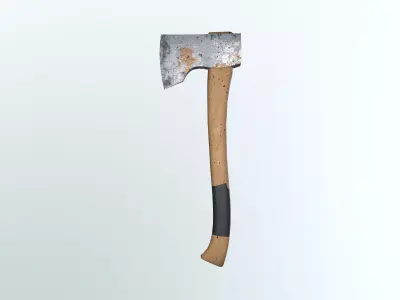 Rusty Survival Axe - Game Ready 3D Model Low-poly 3D model