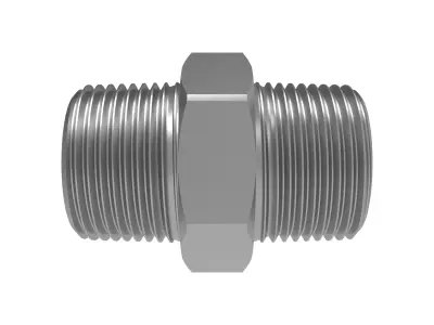 Straight Connector 3-4 NPT Male 3D model