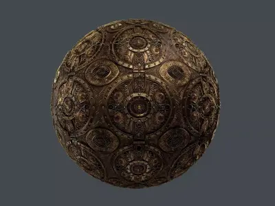 Steampunk Seamless PBR Texture 01 Texture