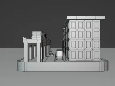 Mobile City 01 Low-poly 3D model