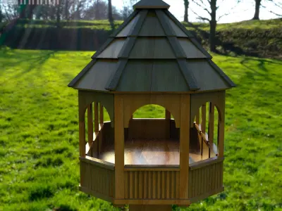 Bird feeder Low-poly 3D model