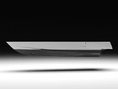 Yacht hull highpoly 3D model