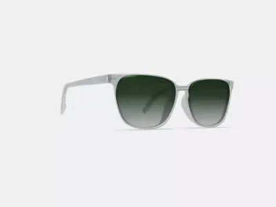 Esme Low Bridge Fit Sunglasses in Crystal 3D model purchase