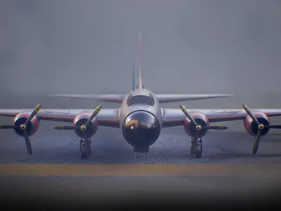Old Plane Low-poly 3D model