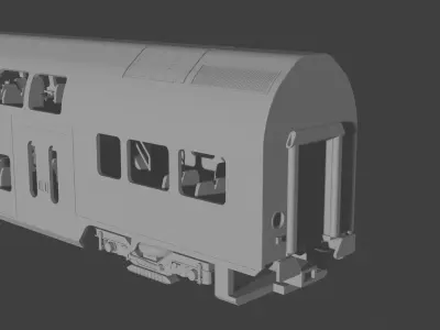 H0 1-87 scale Doppelstockwagen DBpza 780 3D print model