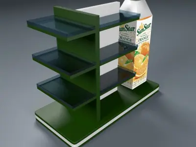 Shelf for orange juice 3D model