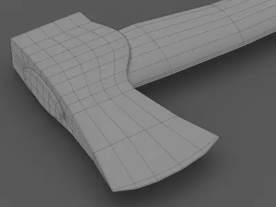Wood Axe Low-poly 3D model purchase