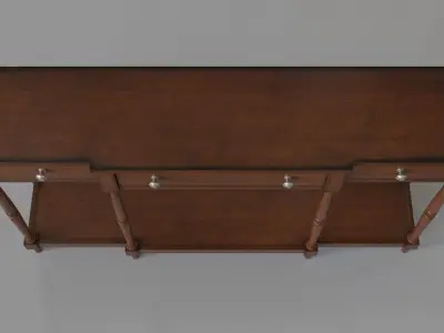 Stately Home 60 Console Antique Mahogany 3D model