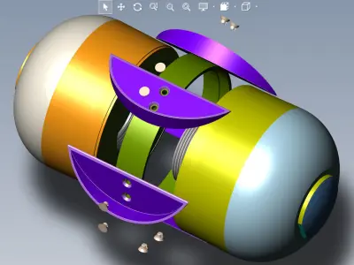 AO OAB 2 5 PTof USSR and  Russian Submunition cluster avia bomb  3D model