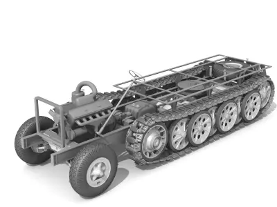 SdKfz9 FAMO cargo version 3D model