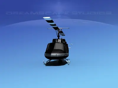 Bell 212 V06 Police SWAT 3D model