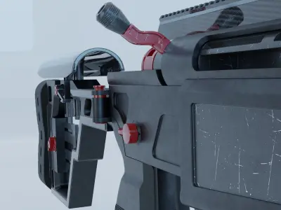 SIG SAUER CROSS 308 RIFLE Low-poly 3D model