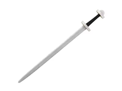 Viking sword Low-poly 3D model 5