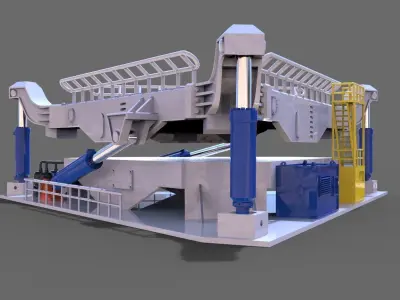 Motion compensated crane  platform 3D print model