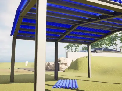 metal beam 3D model