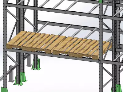 Pallet Racking System-Storage Rack-Industrial Shelving 3D M08 3D model