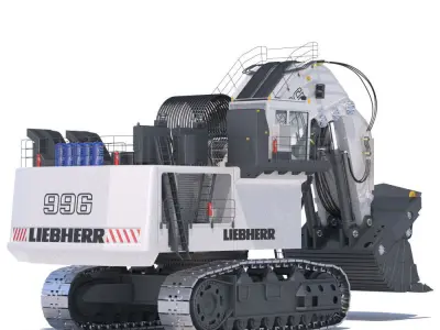 Excavator LIEBHERR R996 3D model
