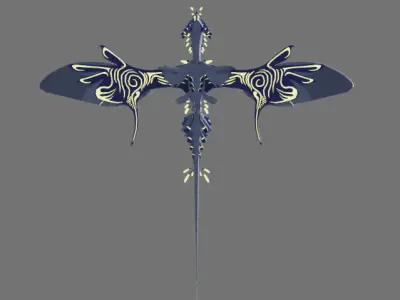 Aquatic dragon 3D model