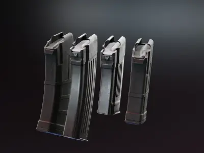 Small AK magazines Low-poly 3D model