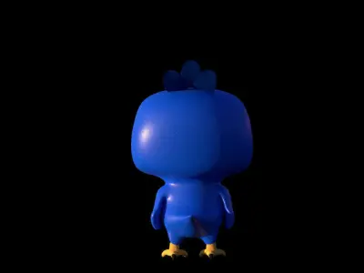 Cartoon Parrot  3D model
