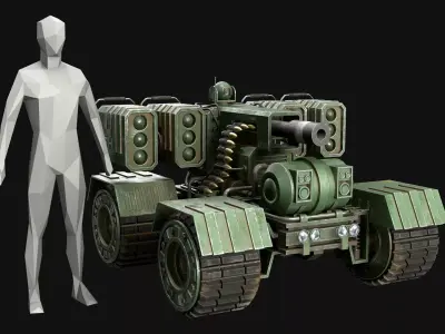 UGV Concept-3-Dirty 3D Model Pack