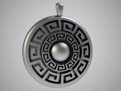 Meander Necklace 3D print model
