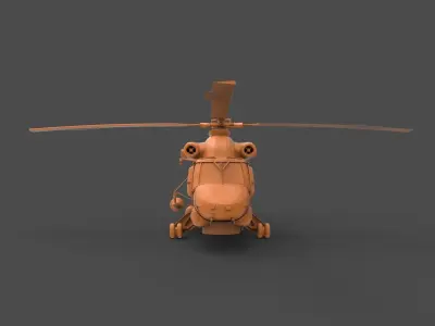 Kaman UH-2 3D print model