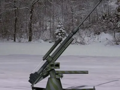 88mm Flak gun - WWII German 3D model