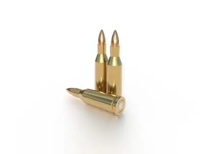 56x39mm Russian Ammo Low-poly 3D model