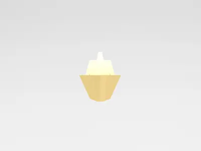Cartoon Simple Warship v1 005 Low-poly 3D model