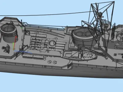 Destroyer Low-poly 3D model
