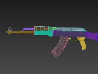 ak 47 3D model 8