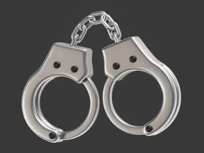 Handcuffs Low-poly 3D model purchase