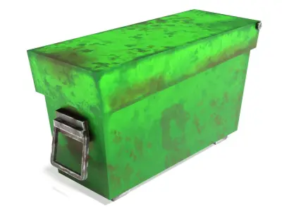 Hand Painted Stylize Ammo Box Low-poly 3D model