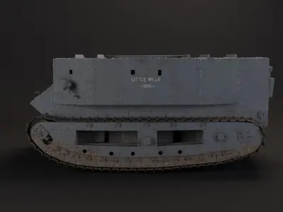 Little Willie WW1 Tank 1915 3D model