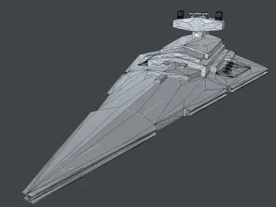 STAR WARS IMPERIAL STAR DESTROYER PBR Low-poly 3D model