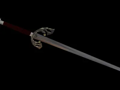 The Tizona Sword of the Cid Low-poly 3D model