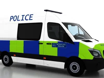 Mercedes Benz Sprinter L2H2 2015 England Police Crew Van EU 3D model