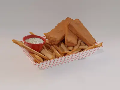 Fish N Chips Free 3D model