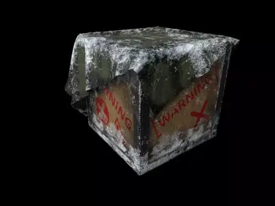 iron box single low poly Low-poly 3D model
